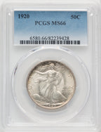 1920 50C Walking Liberty Half Dollar PCGS MS66