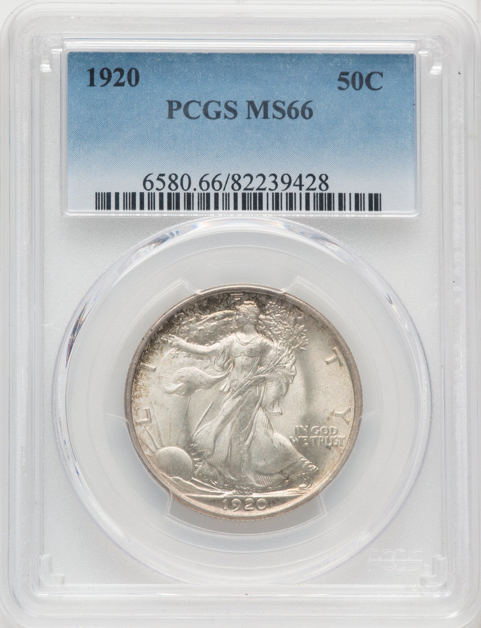 1920 50C Walking Liberty Half Dollar PCGS MS66