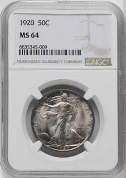 1920 50C Walking Liberty Half Dollar NGC MS64