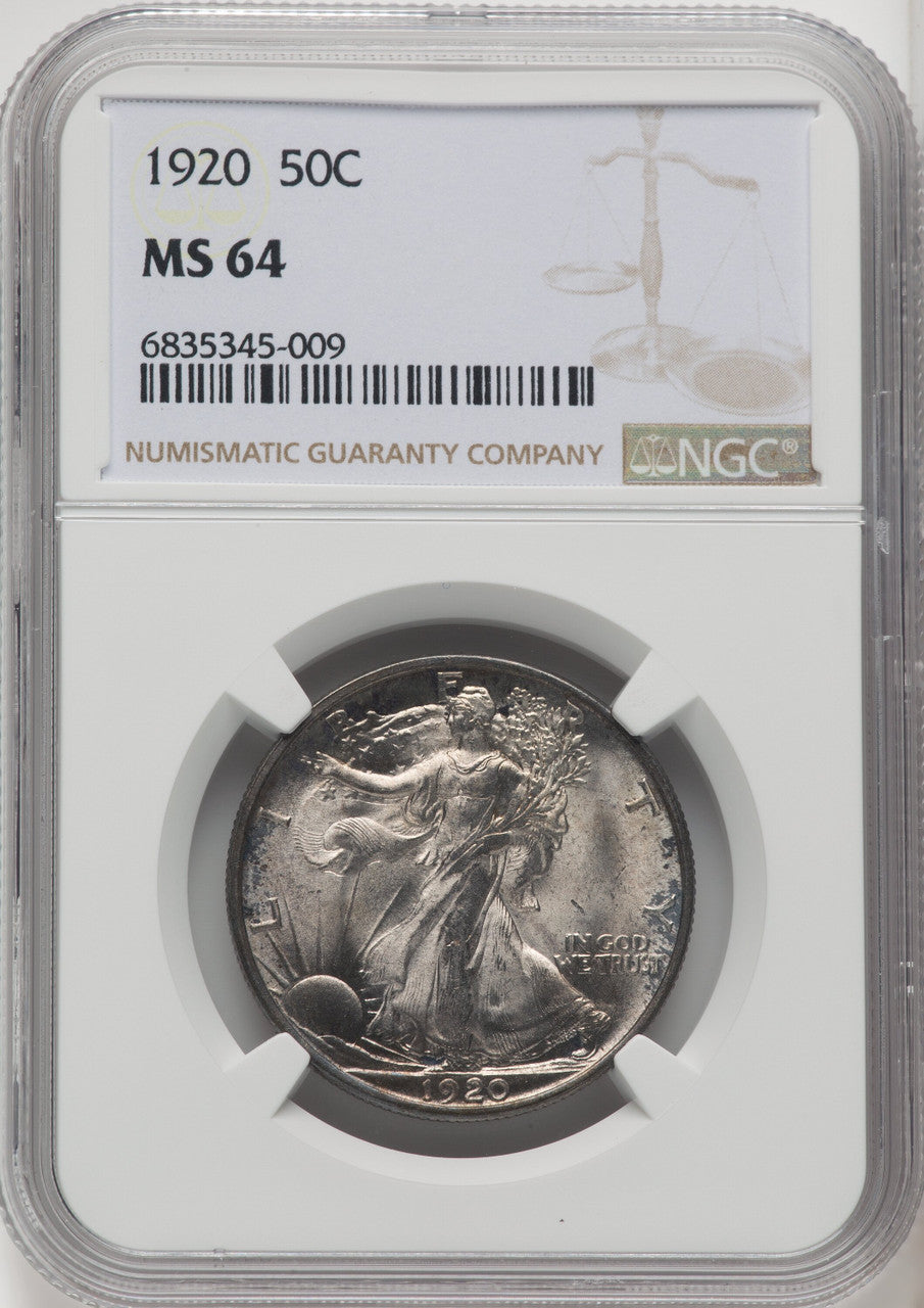 1920 50C Walking Liberty Half Dollar NGC MS64
