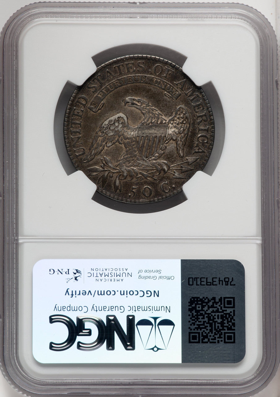 1819/8 50C Small 9 Bust Half Dollar NGC AU53