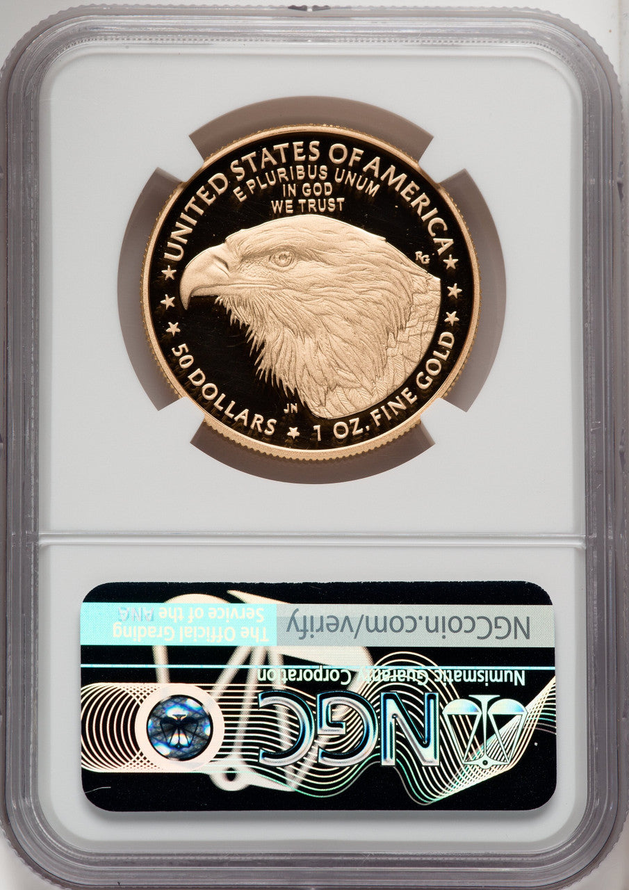 2023-W G$50 One Ounce Gold Eagle First Day of Issue NGCX PF10