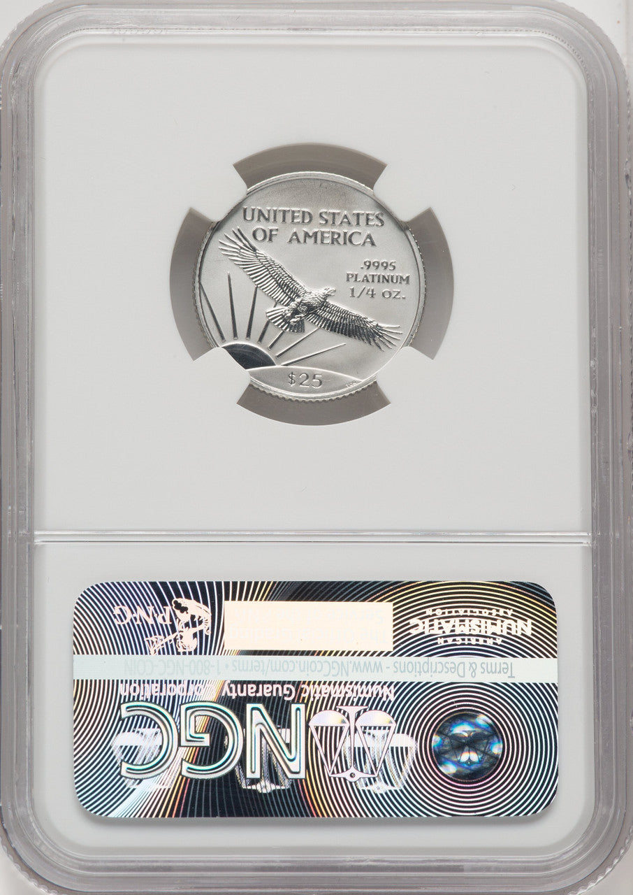 1997 $25 Quarter-Ounce Platinum Eagle Brown Label NGC MS70