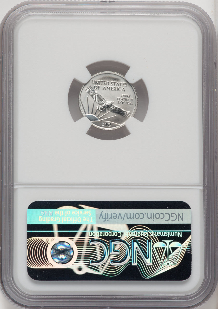 2000 $10 Tenth-Ounce Platinum Eagle NGC MS70