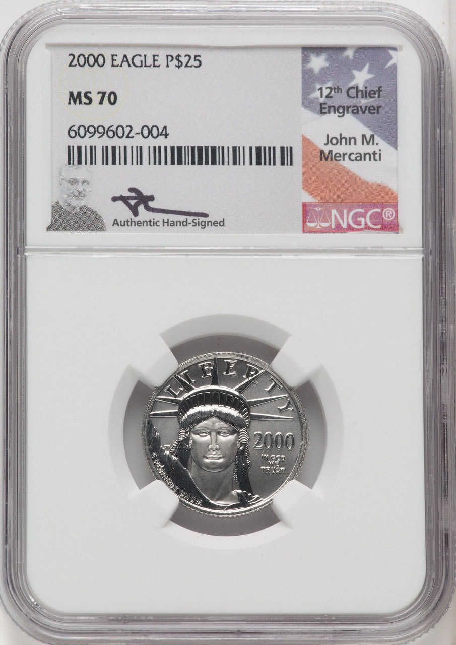 2000 $25 Quarter-Ounce Platinum Eagle NGC MS70
