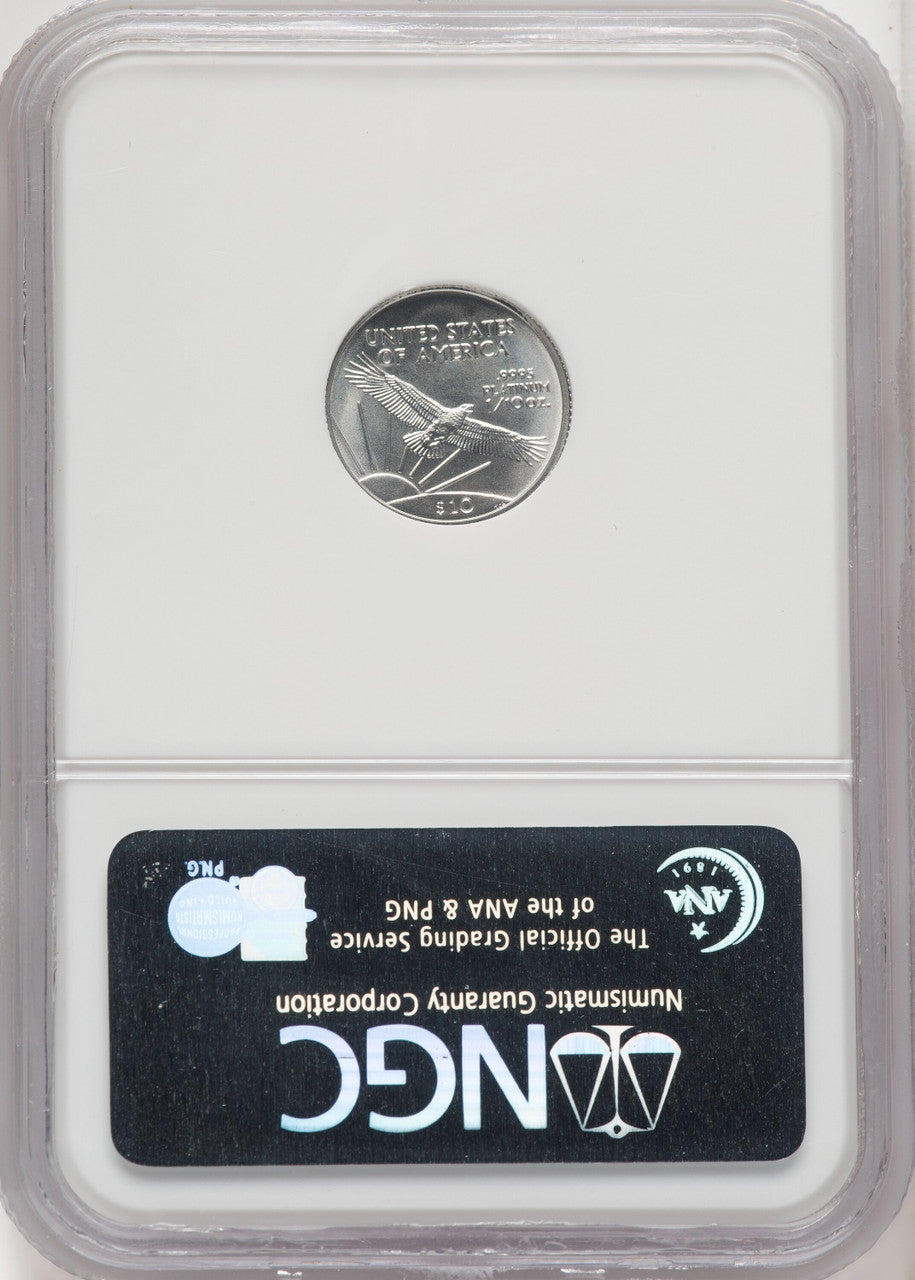 2006 $10 Tenth-Ounce Platinum Eagle Brown Label NGC MS70