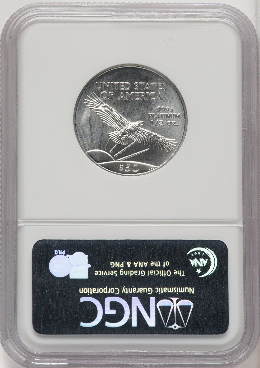 2006 $50 Half-Ounce Platinum Eagle Brown Label NGC MS70