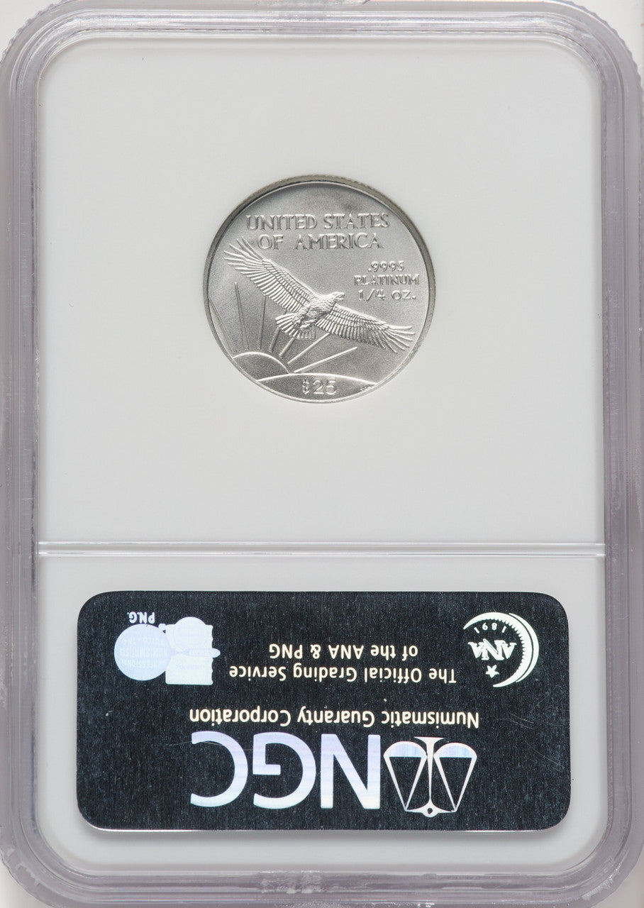 2008 $25 Quarter-Ounce Platinum Eagle First Strike ER Blue NGC MS70