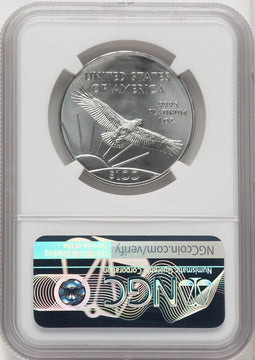 2020 $100 One Ounce Statue of Liberty First Strike FR Blue NGC MS70