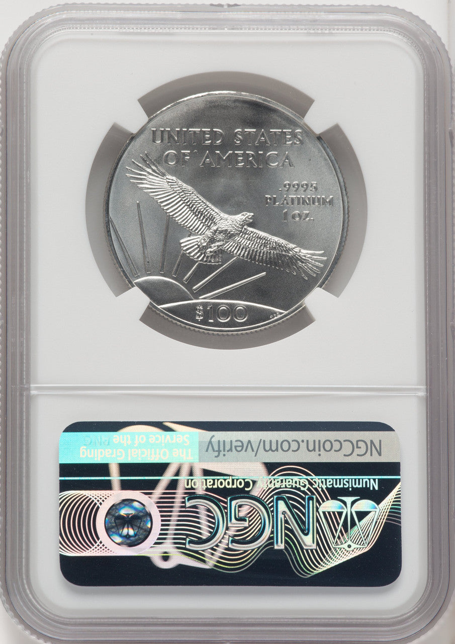 2020 $100 One Ounce Statue of Liberty First Strike FR Blue NGC MS70
