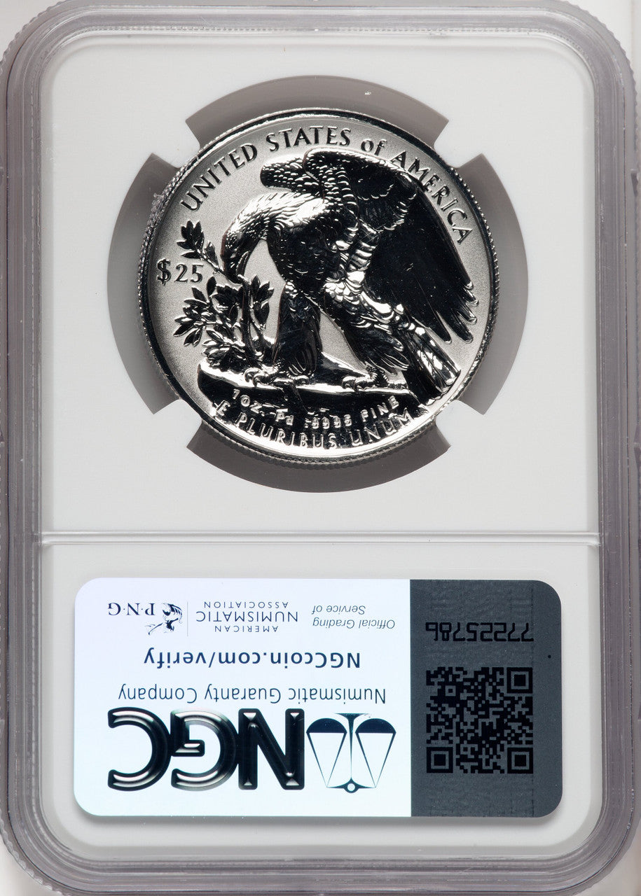 2022-W $25 Palladium Reverse Proof NGC PF70 Thomas Uram