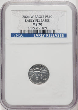 2006-W 4-Coin Set Platinum Eagles ER NGC MS70
