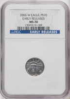 2006-W 4-Coin Set Platinum Eagles ER NGC MS70