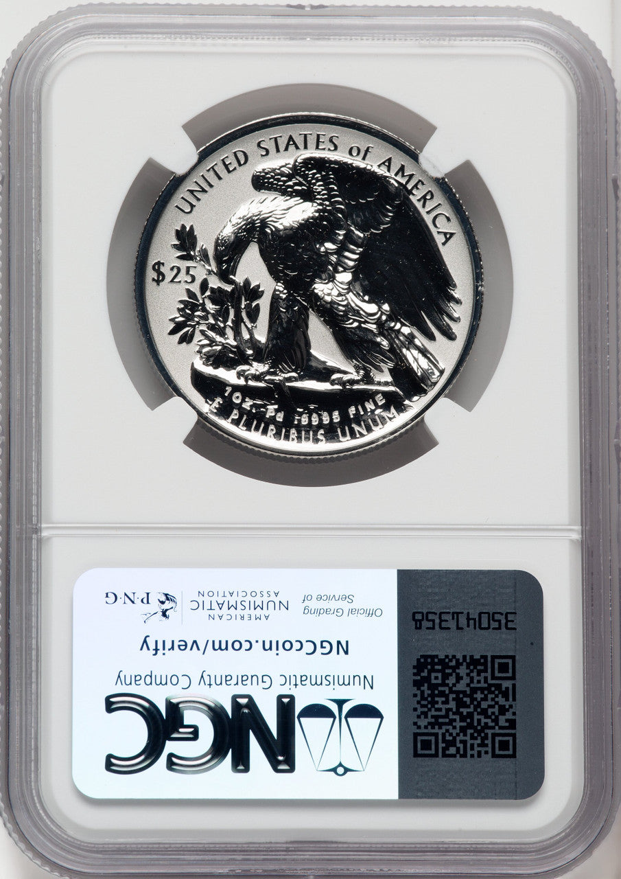 2019-W $25 Palladium Reverse Proof NGC PF70 Thomas Uram
