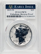 2019-W $25 Palladium Reverse Proof First Strike PCGS PR70 (504657002)