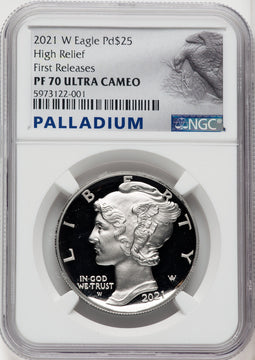 2021-W $25 Palladium FS NGC PF70