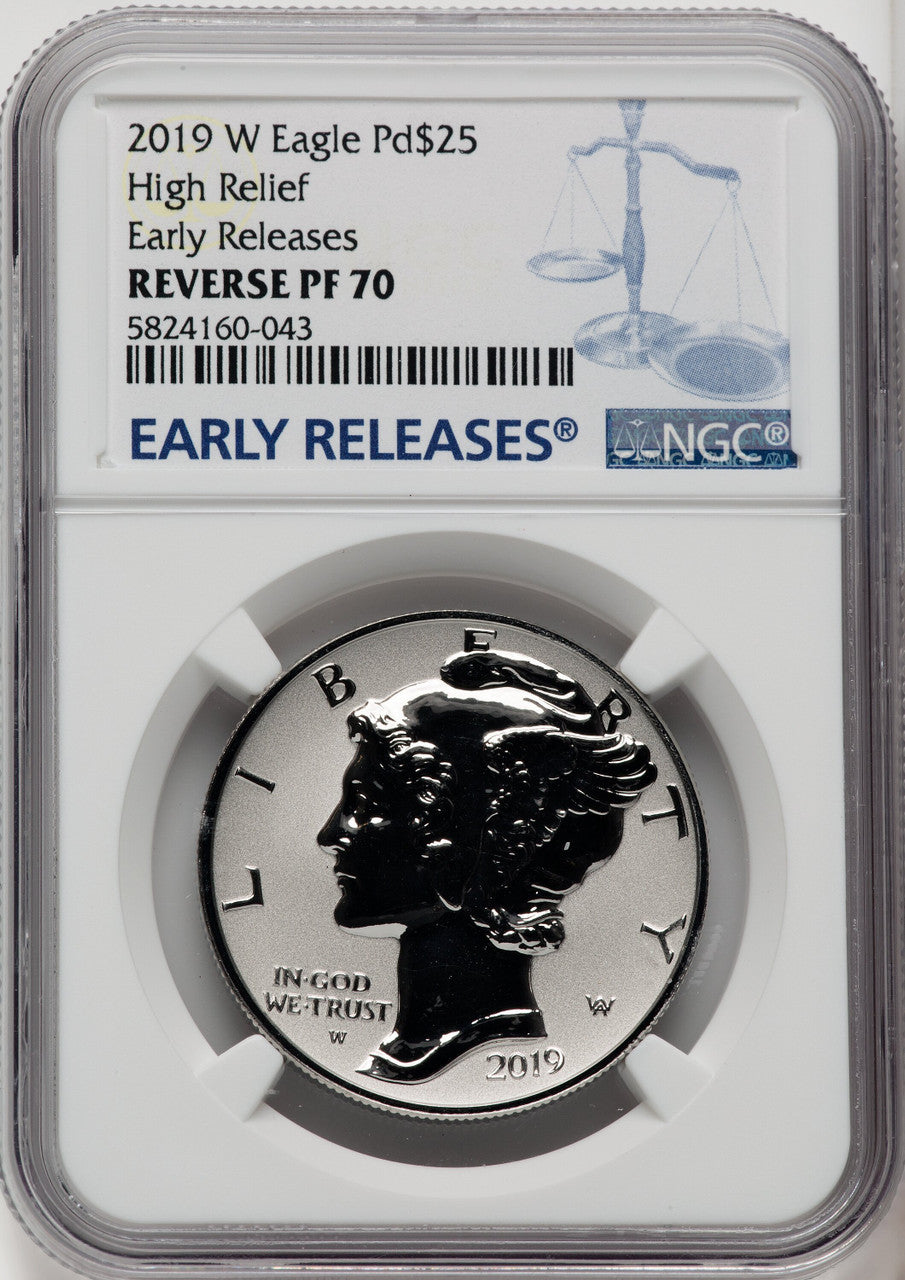2019-W $25 Palladium Reverse Proof First Strike NGC PF70 (762361021)