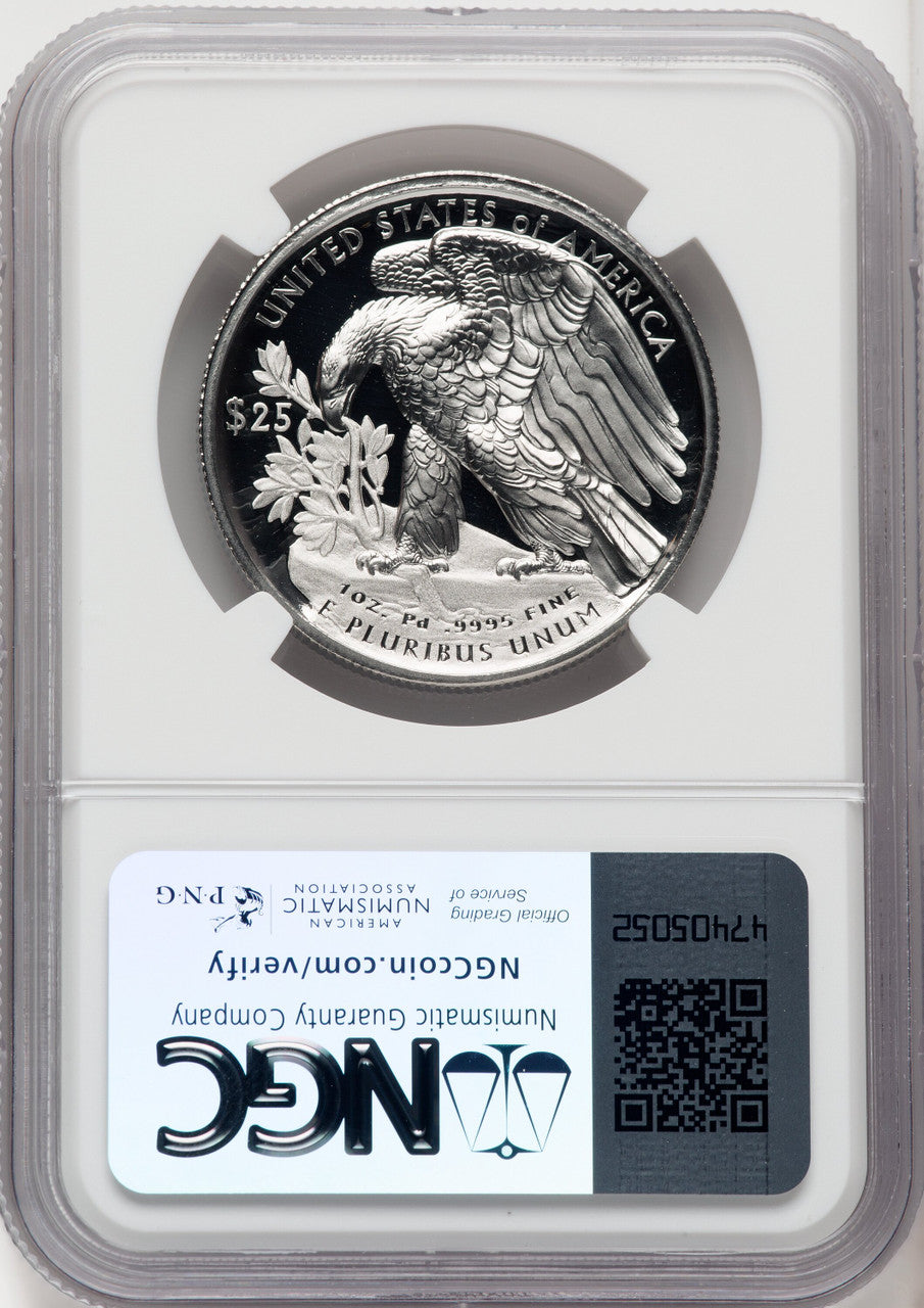 2018-W $25 Palladium NGC PF70 Thomas Uram