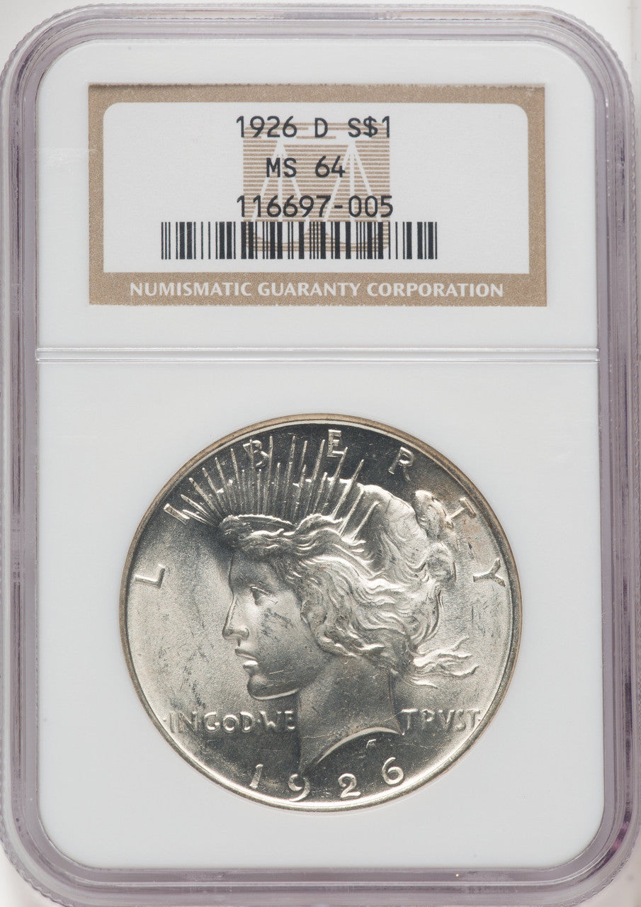 1926-D Peace Dollar NGC MS64