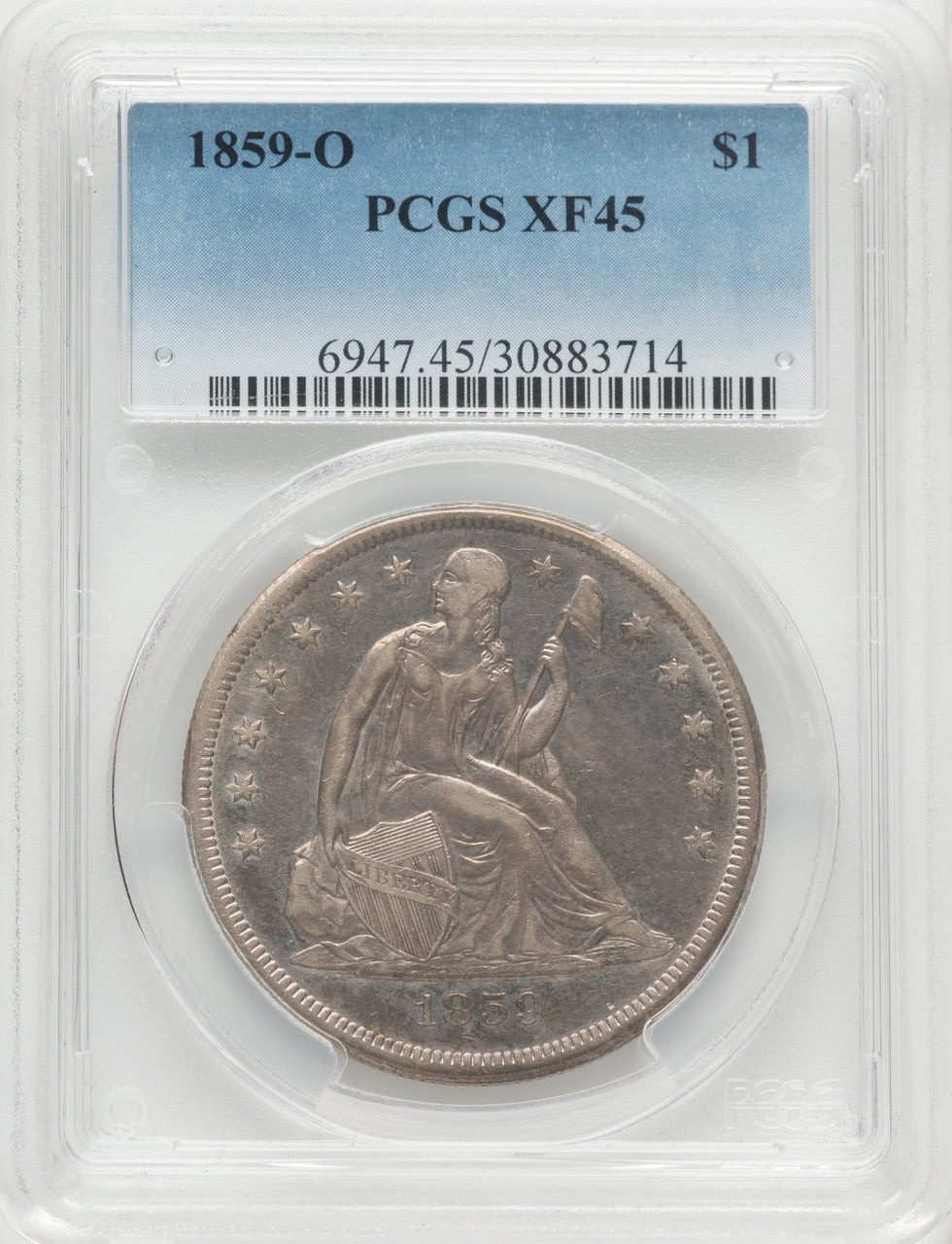 1859-O S$1 Seated Dollar PCGS XF45