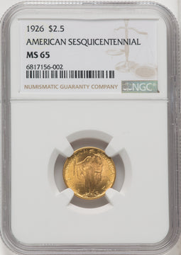 1926 $2.50 SESQUI Commemorative Gold NGC MS65 (519097023)