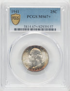 1941 25C Washington Quarter PCGS MS67+