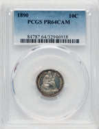 1890 10C CA Proof Seated Dime PCGS PR64