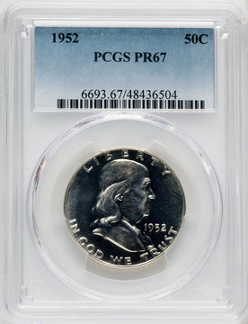 1952 50C Proof Franklin Half Dollar PCGS PR67