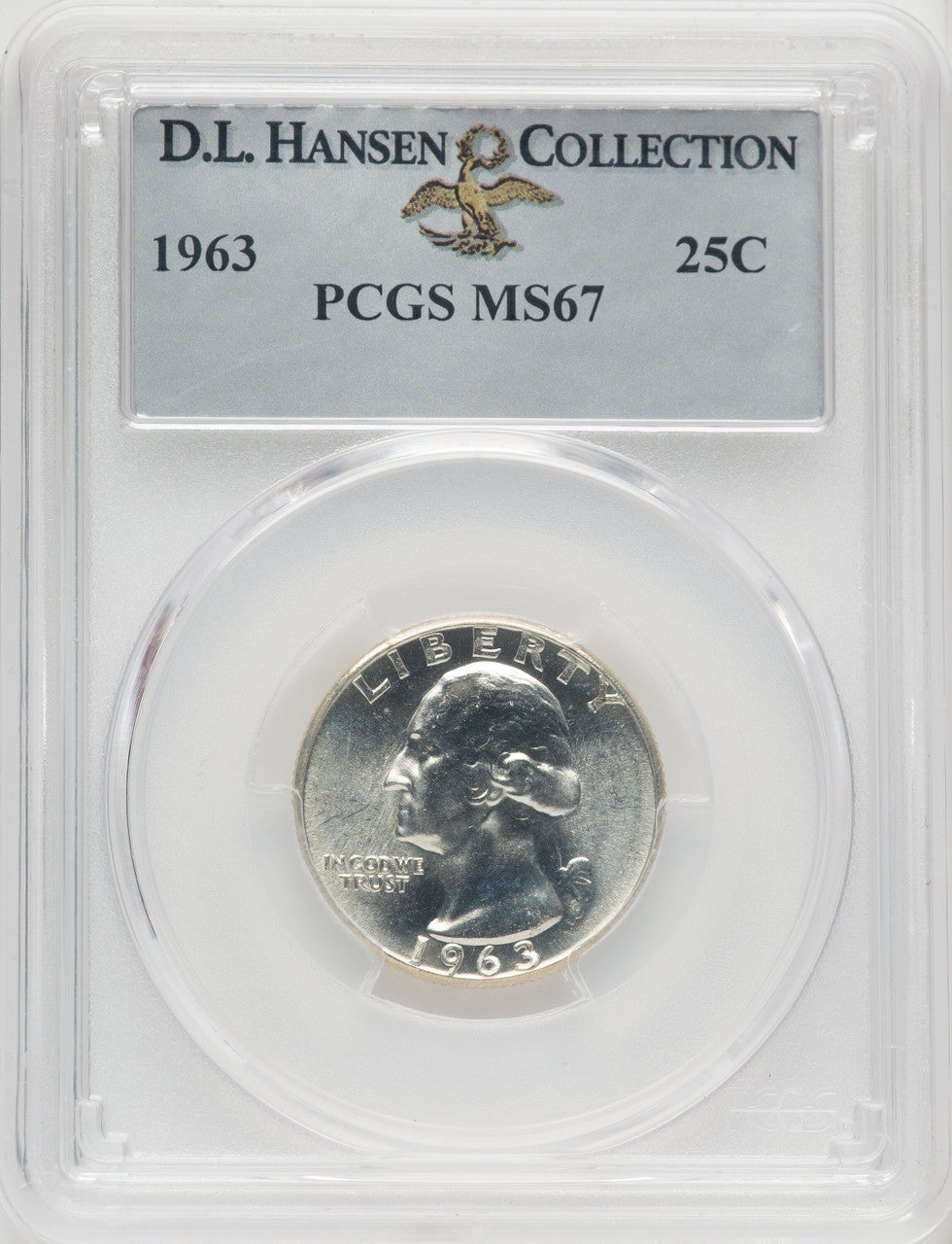 1963 25C Washington Quarter PCGS MS67