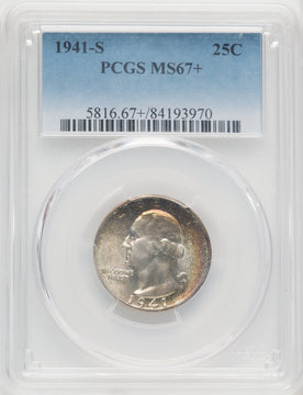 1941-S 25C Washington Quarter PCGS MS67+