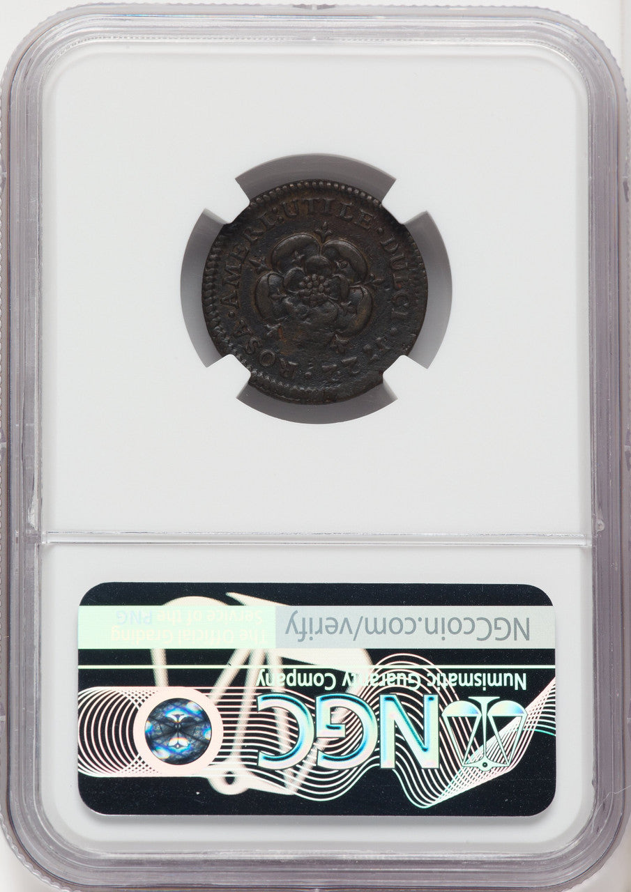 1722 Rosa Americana Halfpenny D:G:REX BN Colonials NGC XF45