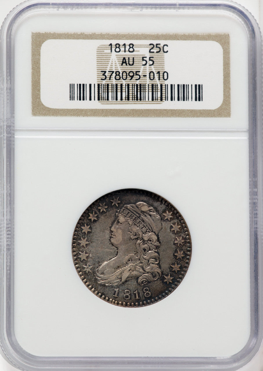 1818 25C Bust Quarter NGC AU55