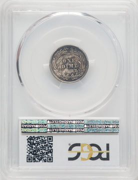 1908 10C Barber Dime PCGS MS66
