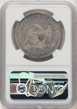 1844 S$1 Seated Dollar NGC AU58