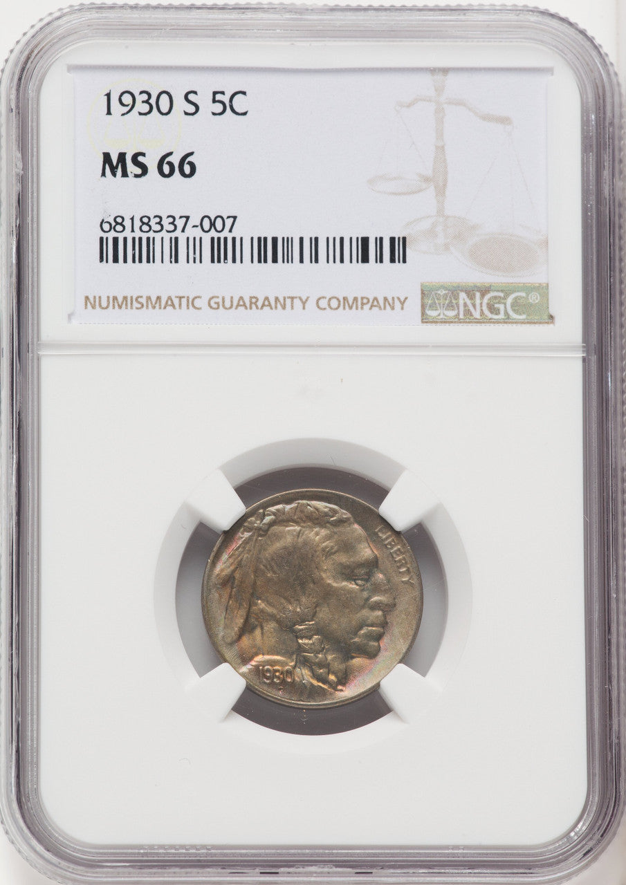 1930-S 5C Buffalo Nickel NGC MS66 (767186001)