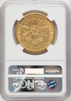 1860-S $20 Liberty Double Eagle NGC AU50