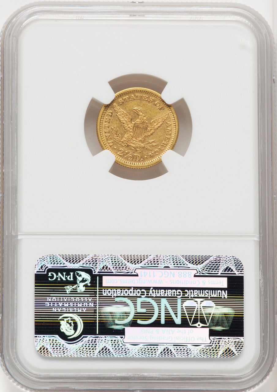 1868 $2.50 Liberty Quarter Eagle NGC AU58