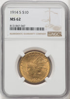 1914-S $10 Indian Eagle NGC MS62