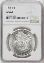 1895-S $1 Morgan Dollar NGC MS62