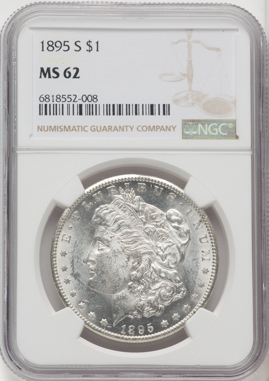1895-S $1 Morgan Dollar NGC MS62
