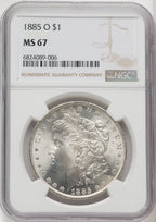 1885-O $1 Morgan Dollar NGC MS67 (765813040)