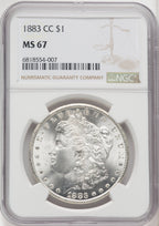 1883-CC $1 Morgan Dollar NGC MS67 (518894021)