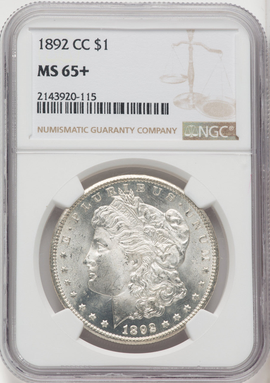 1892-CC $1 Morgan Dollar NGC MS65+