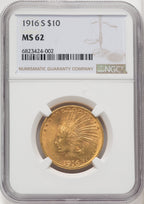 1916-S $10 Indian Eagle NGC MS62