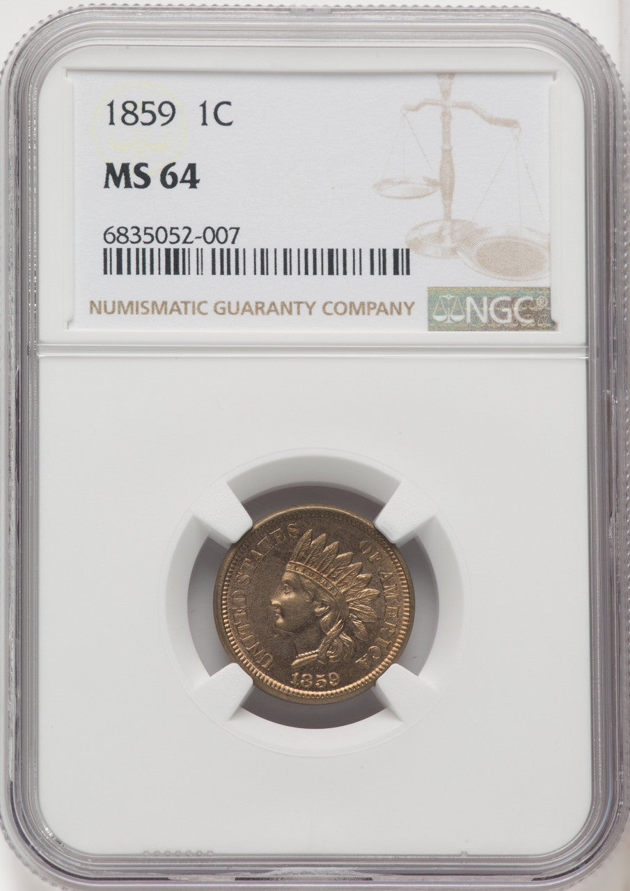1859 1C Indian Cent NGC MS64 (504541006)