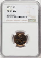 1937 1C RD Proof Lincoln Cent NGC PR66