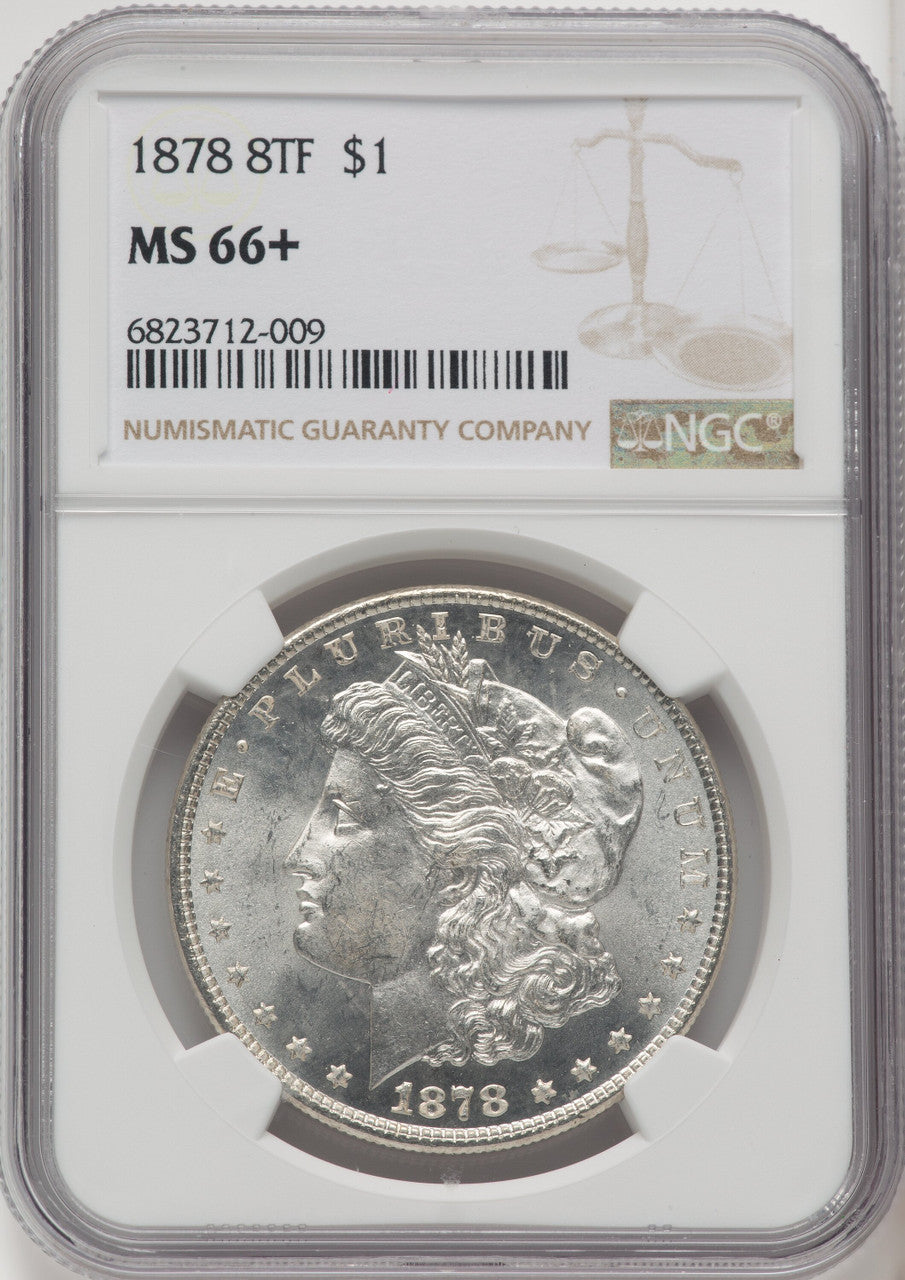 1878 8TF Morgan Dollar NGC MS66+