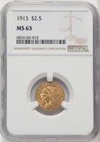 1913 $2.50 Indian Quarter Eagle NGC MS63 (767242002)