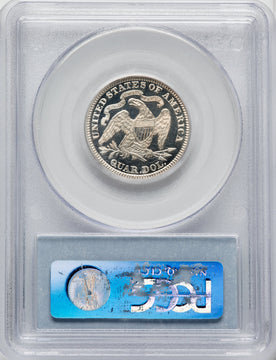 1891 25C CA CAC Proof Seated Quarter PCGS PR67+