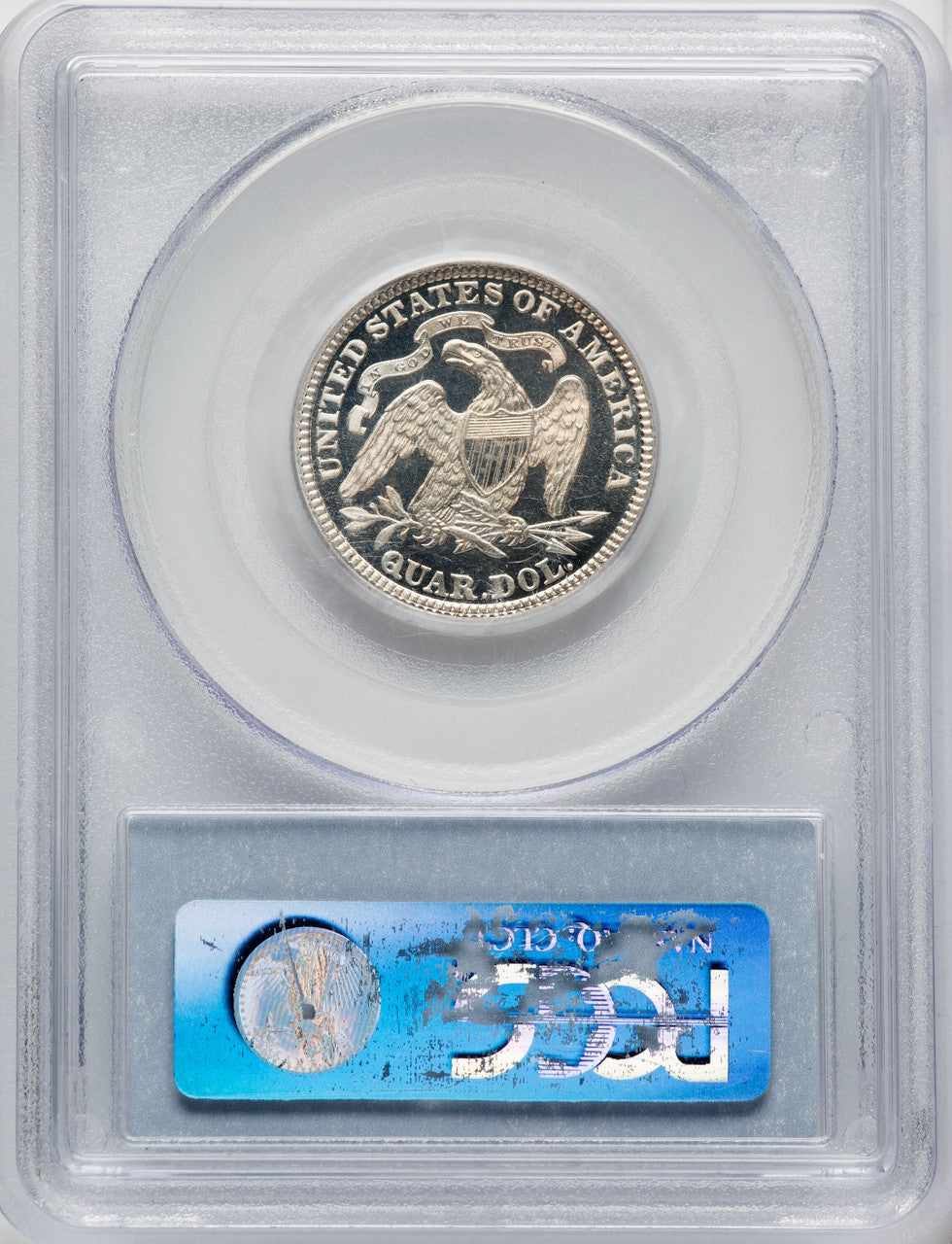 1891 25C CA CAC Proof Seated Quarter PCGS PR67+